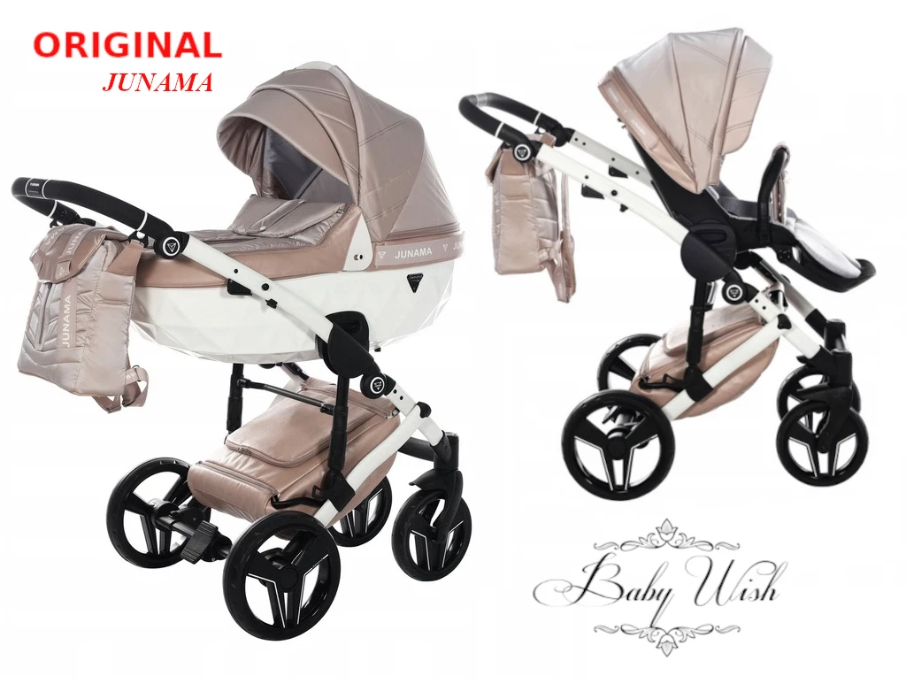 JUNAMA CLERMONT NEW V2 BABY PRAM 2in1 CARRYCOT + PUSHCHAIR