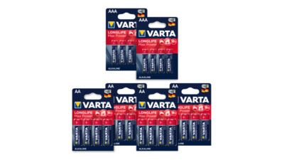 Varta Longlife Power Max, Alkaline Batterie - Vorratspack, 8 x Micro AAA und 16