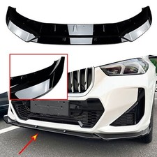 Für BMW X1 U11 U12 M Sport 2023-2024 Frontstoßstange Spoiler Lippe Schwarz