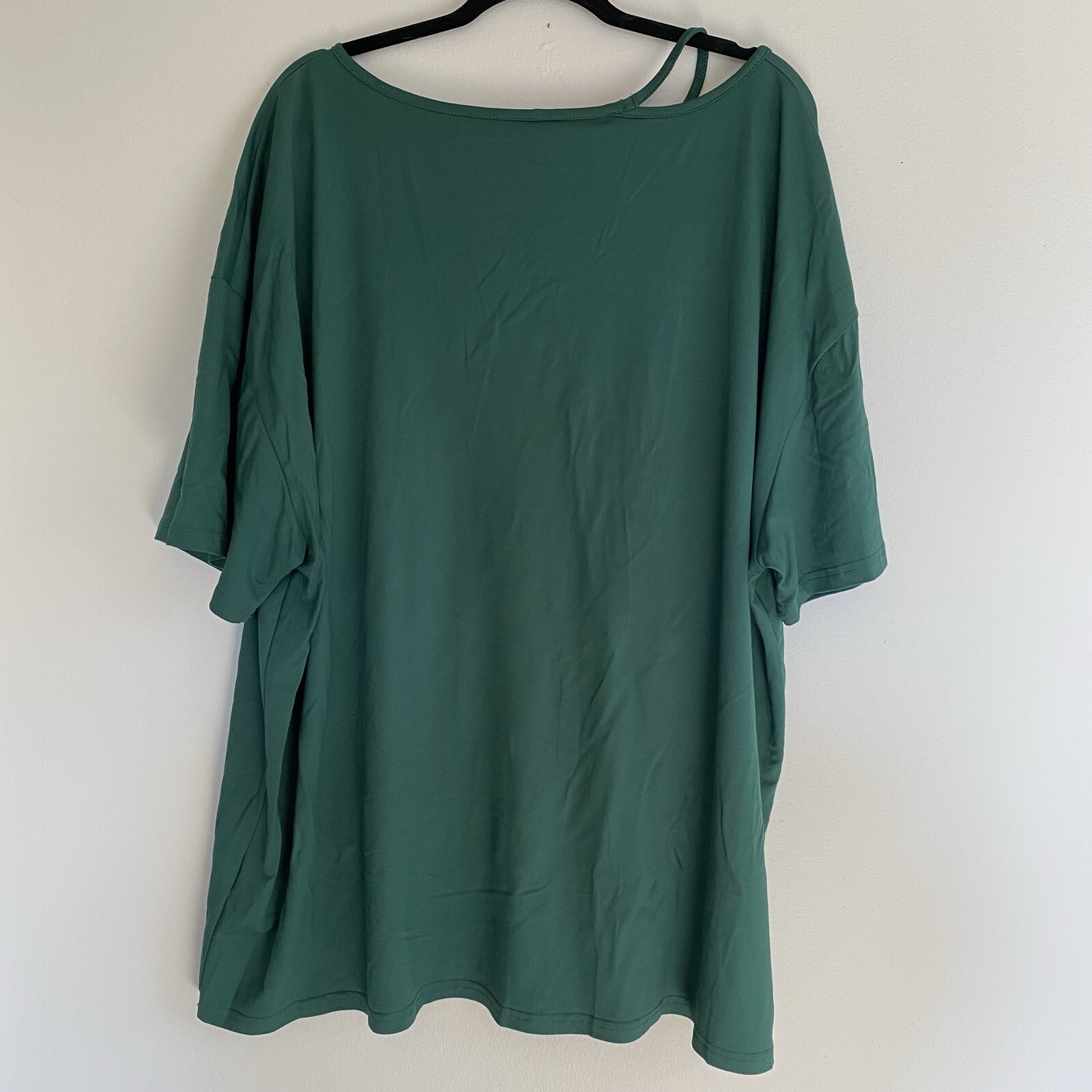 Shein Green Plus Drop Shoulder Solid T-Shirt - image 9