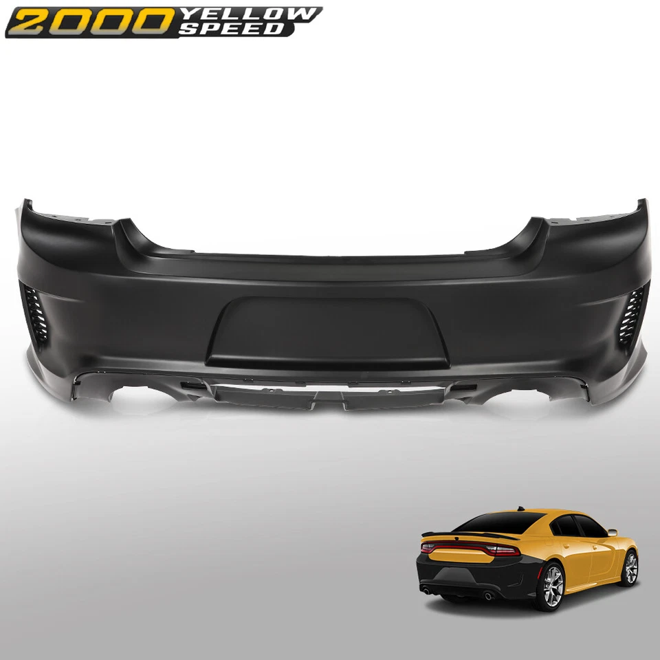 NEW Rear Bumper Cover Fascia Fit For 2015-2023 Dodge Charger W/ Side Vents Foto 2 de 4