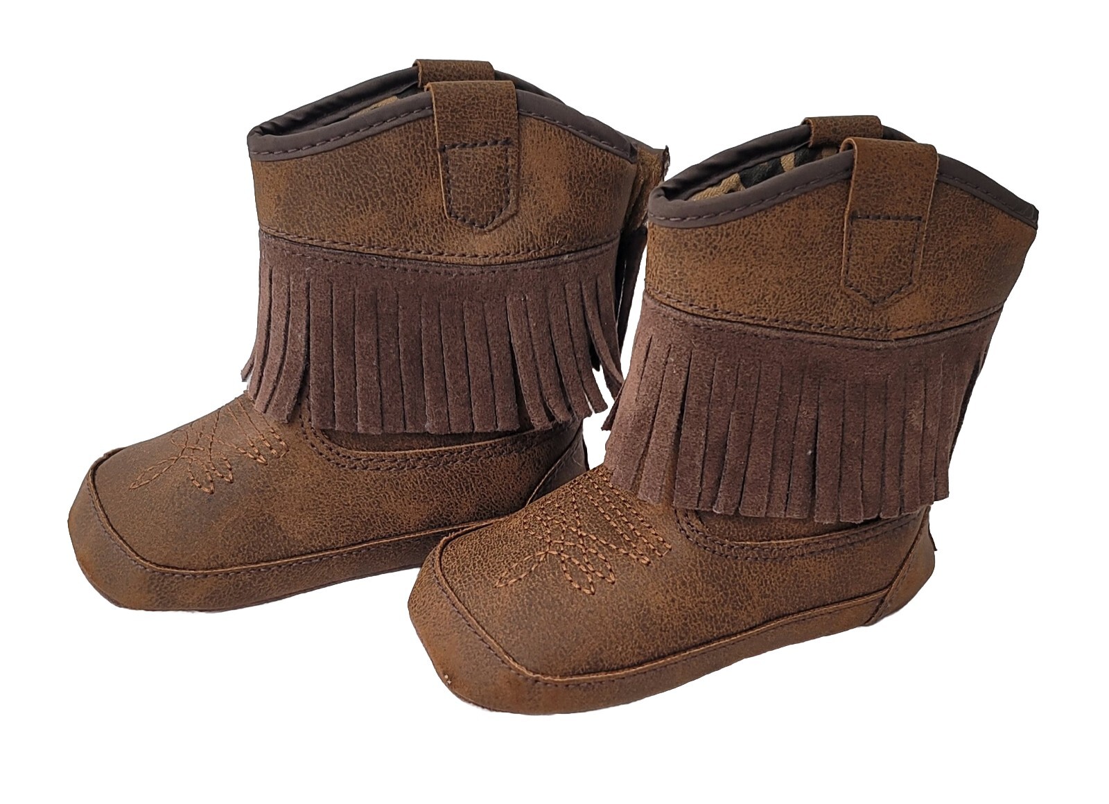 Baby Buckers Annabelle Baby Infant Blazin Roxx Fring Brown Boots Size 4 Shoes