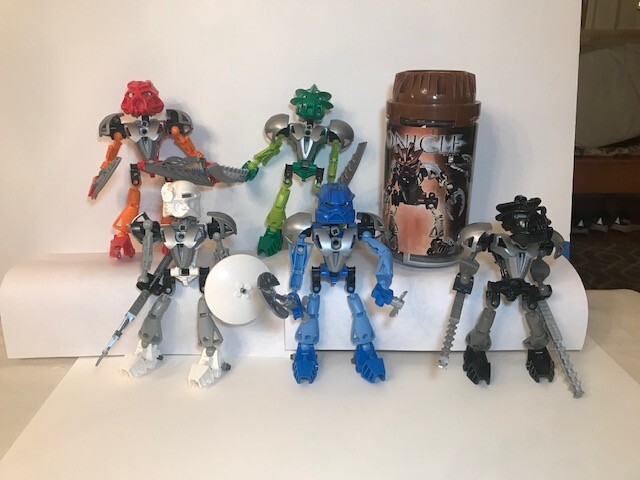 LEGO 2002 Bionicles Toa Nuva Set of 6 w/Canisters-Manuals (8568 is