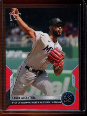 2022 Topps Now #920 Sandy Alcantara Red Parallel Card #d /10