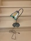 Rare Vintage Art Nouveau Style L & L WMC #9172  Table Desk Lamp Stained Glass