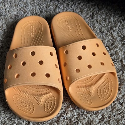 Crocs Iconic Comfort Orange Slide Sandals Lightweight Breathable M 5/ W 7