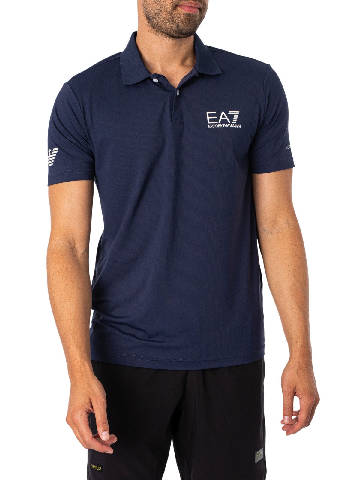EA7 Ventus 7 Polo Shirt, Navy Blue - L - Image 2