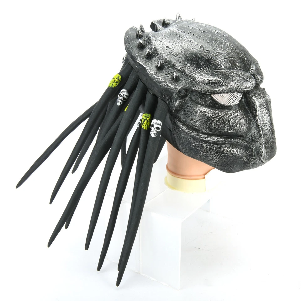 Predator Full Face Latex Mask Helmet Cosplay Costume Prop Halloween - Image 4 of 4
