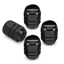 Jeep Trailhawk In Black On Black Hexagon Aluminum Tire Valve Stem Caps