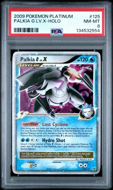 Pokemon Palkia G Lv.X 125/127 Platinum Ultra Rare Holo PSA 8 NM-MT