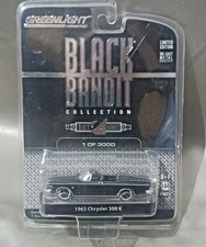 GREENLIGHT: " 1963 Chrysler 300 K Black Bandit Series 8" 1:64 NIP- 2013