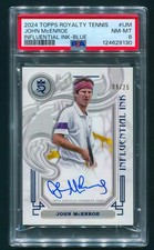 2024 Topps Royalty Tennis John McEnroe Influential Ink Auto Blue /25 PSA 8