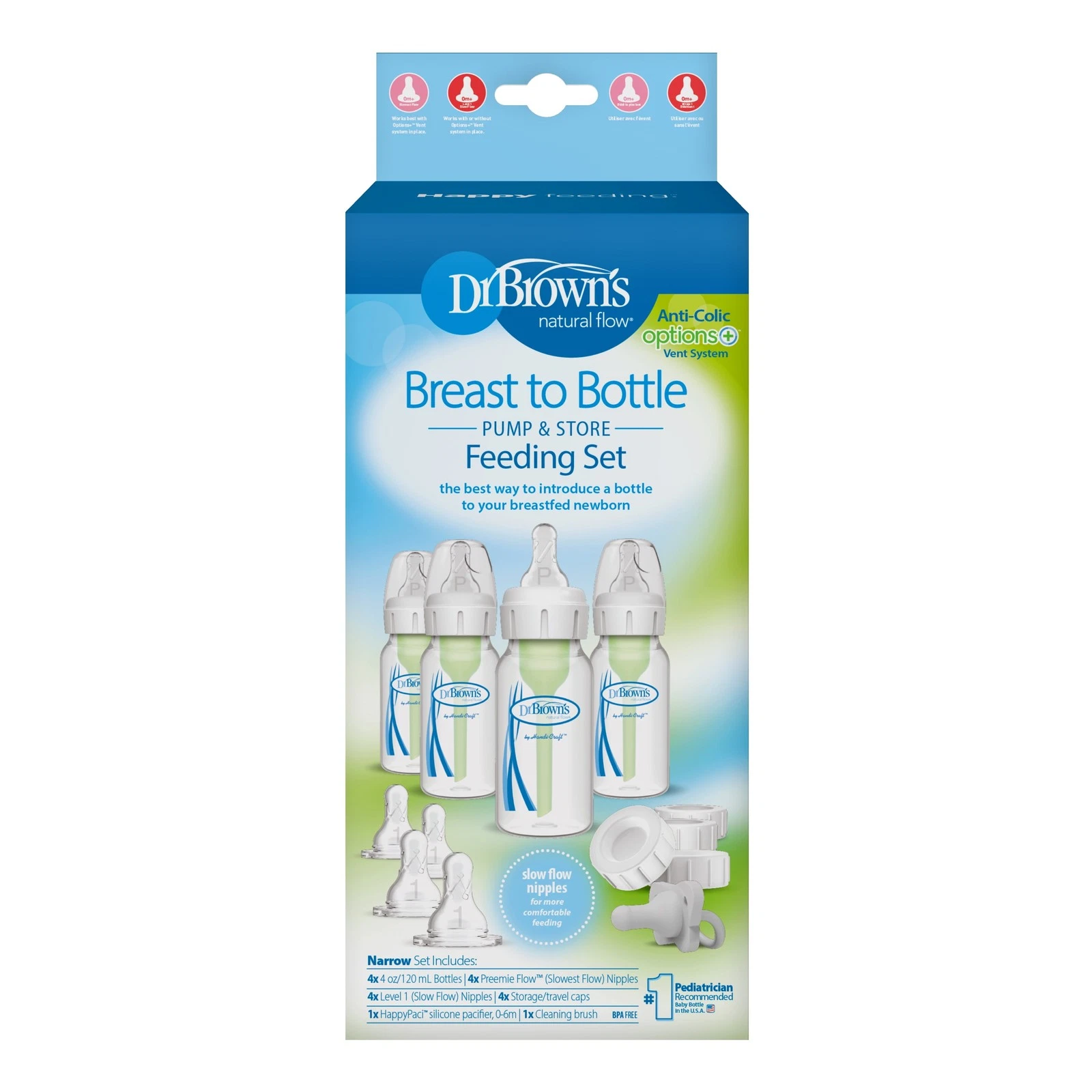 Anti-Colic Breast to Bottle Feeding Set, 4oz, 4 Pack
Opens in a new window or tab