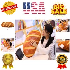 3D Simulation Bread Shape Plush Pillow,Soft Butter Toast Bread Food Cushion S...