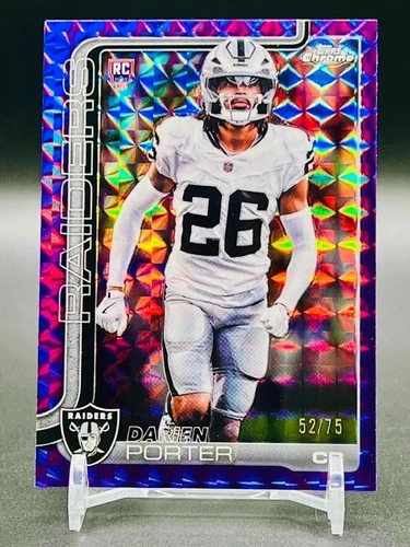 2025 Topps Chrome - Rookies Darien Porter #367 Purple Geometric Refractor /75 RC