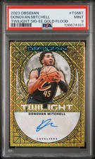 2023-24 Panini Obsidian Donovan Mitchell #TSMIT Twilight Gold Flood /10 PSA 9