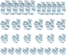 30 Pcs Small Hose Clips Set, 7-14Mm Mini Fuel Line Pipe Hose Clamp, Adjustable F