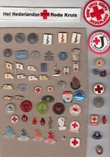 Vintage Red Cross Medical Logo pin badges JOB LOT Albert Scheizer Henry Dunant