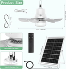 Solar Fan for Gazebo with Light, 18000Mah Rechargeable Solar Powered Patio Ceili