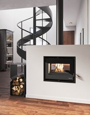 INSERTO CAMINETTO BIFACCIALE A LEGNA EVA CALOR DIEGO 8 KW