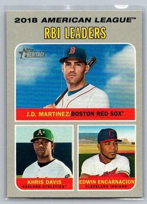 J.D. Martinez / Khris Davis / Edwin Encarnacion 2019 Topps Heritage E.R.A. 64