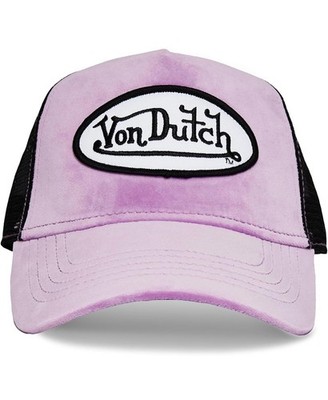 NEW Von Dutch Purple  Plum Dust Velvet Black Mesh Trucker SnapBack Unisex hat