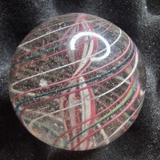 Large German Swirl, Handmade Glass Marble measuring 1.8"