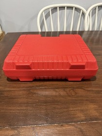 Vintage LEGO 1985 Red Plastic Storage Carrying Case Box Bin 15" x 12" x 4"