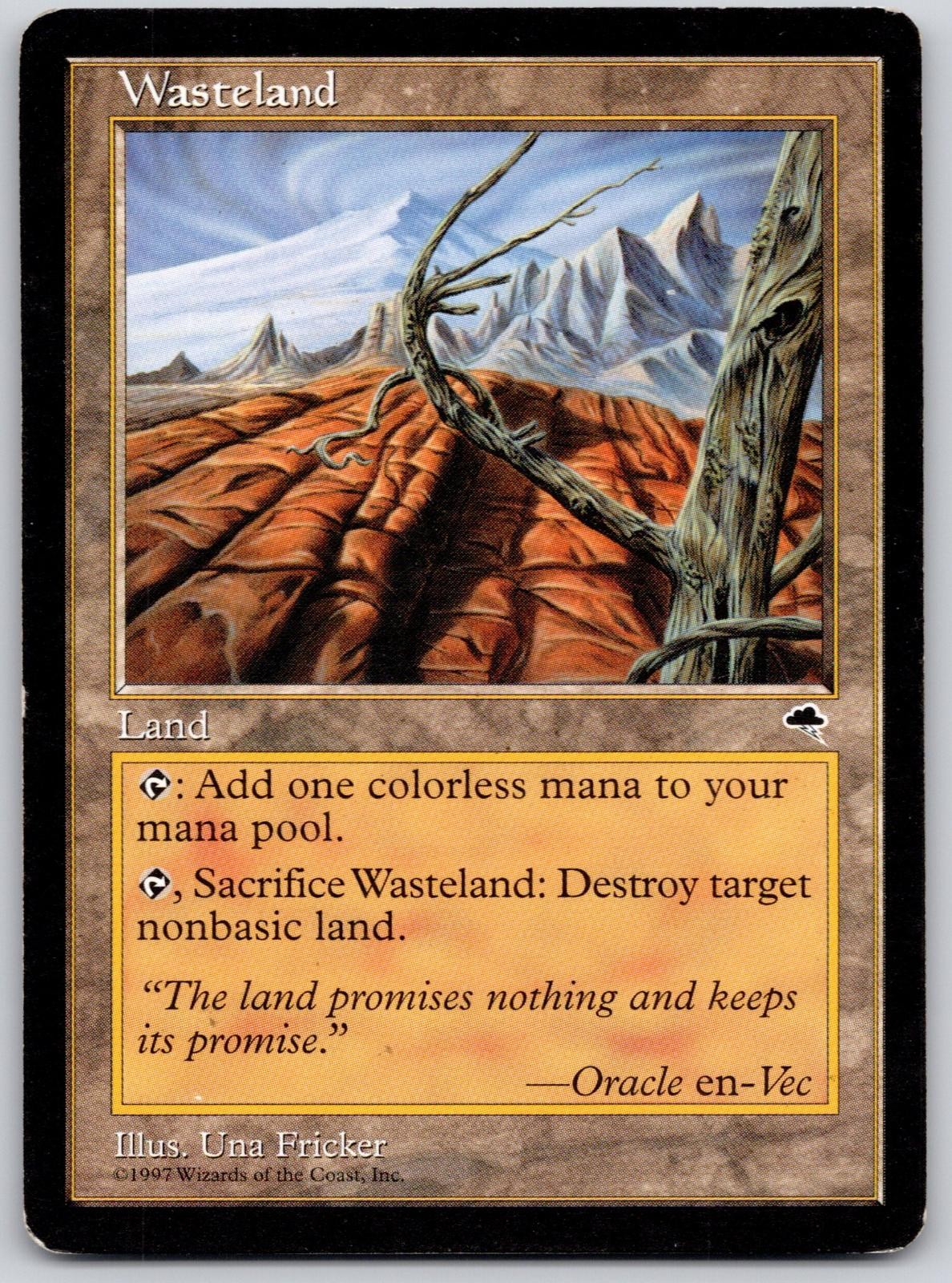 Wasteland 330 Uncommon Tempest Magic: The Gathering Lightly Played