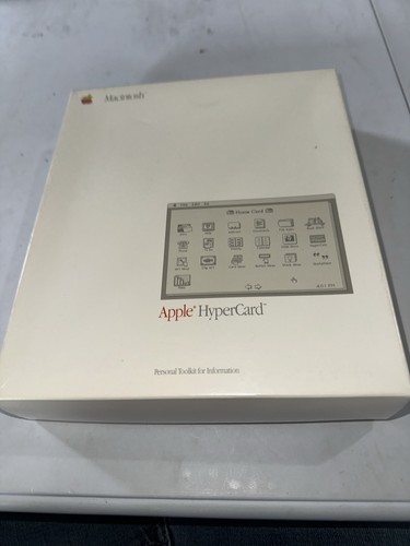 VTG Apple Mac Macintosh Hypercard 1987 Box Disks User Guide M0556