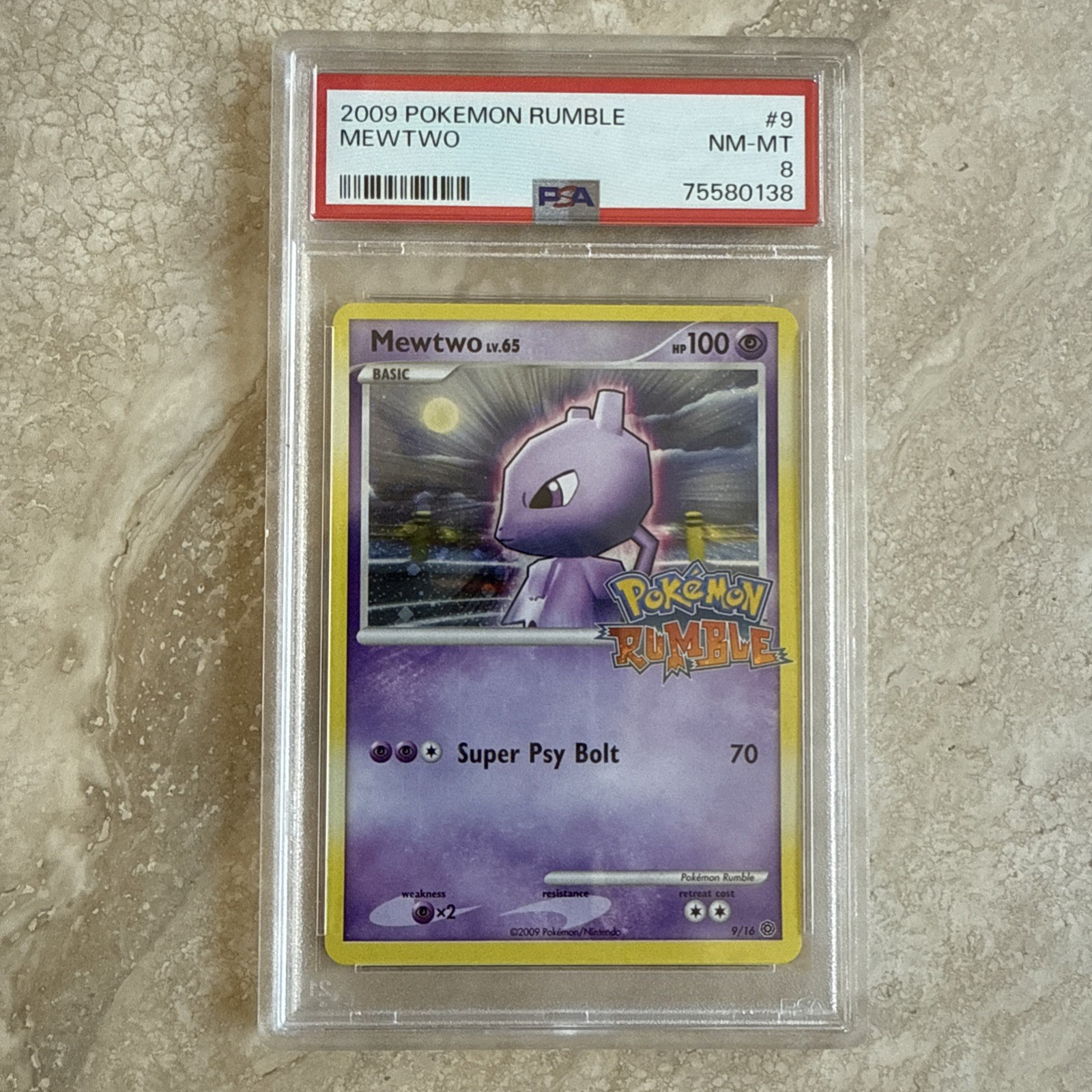2009 POKEMON RUMBLE #9 MEWTWO PSA 8