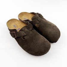 Birkenstock Boston Unisex Soft Footbed Suede Leather Clogs Multiple Mocha Sizes