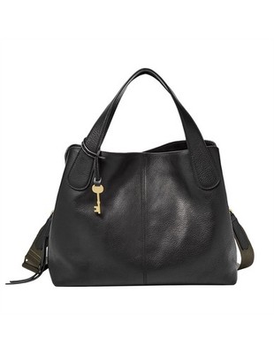 NWT - Fossil Maya Satchel Black ZB7566001 Removable Crossbody Strap - MSRP $258