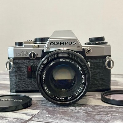 OLYMPUS OM10 SLR 35mm Film Camera w/ ZUIKO MC AUTO-S 50mm F1.8 Lens! （issue）