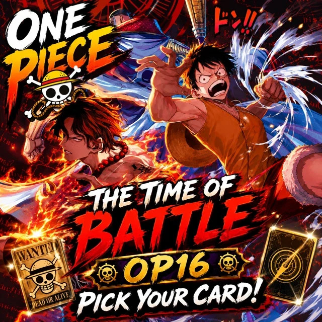 One Piece OP16 Time of Battle Pick your Card (C, UC, R, SR, L, SEC)