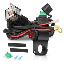 LED Light Bar Wiring Harness Kit w/Motorcycle Handlebar Switch 7/8" 12V 1 Lead
