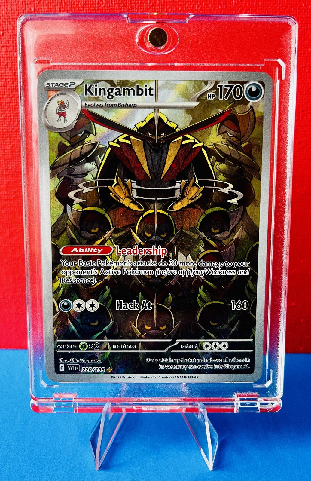 Kingambit 220/198 Scarlet & Violet Base Set Illustration Rare Holo Pokemon Card
