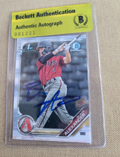 Blaze Alexander Signed 2019 Topps Bowman Chrome Baseball Card Dbacks BGS Coa