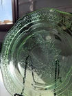 Vintage 1930s Federal Green Depression Glass Patrician Spoke Luncheon Plate