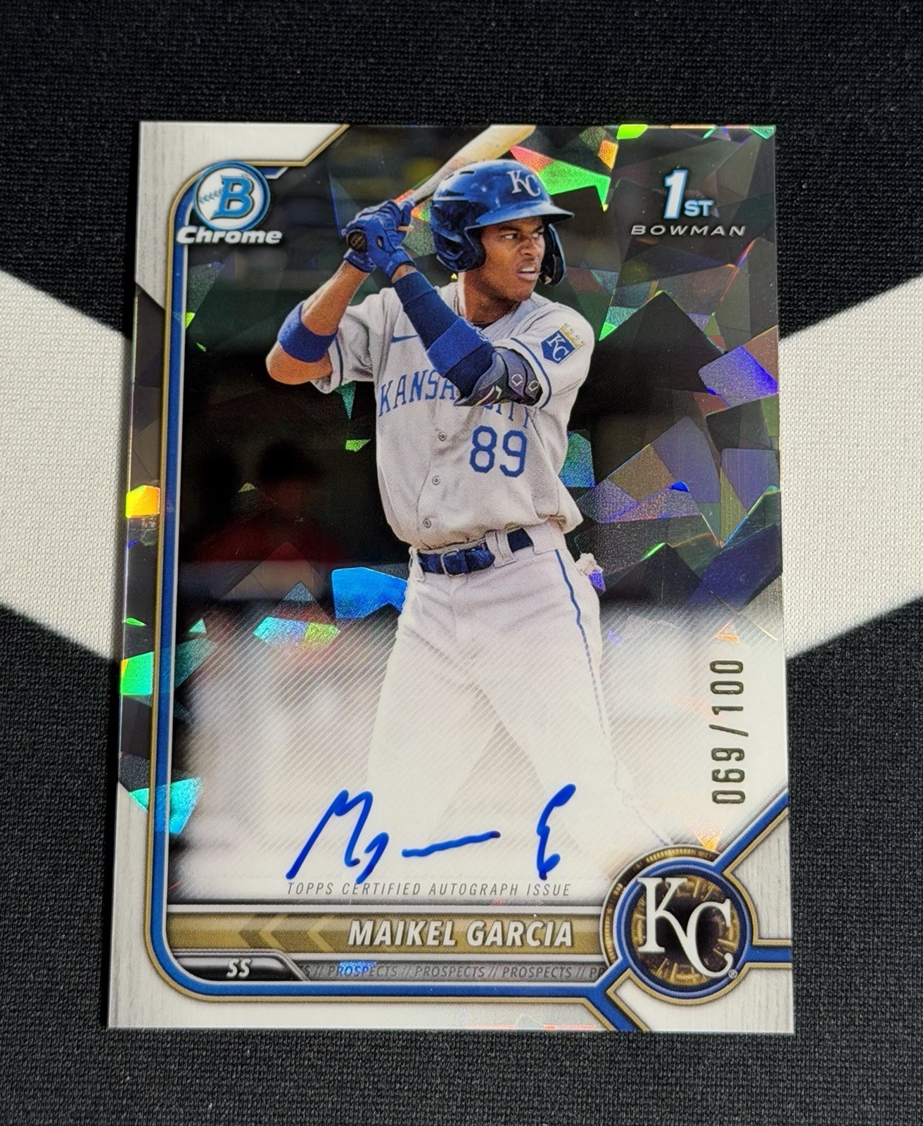 Maikel Garcia 2022 Bowman Chrome 1st Bowman Auto Atomic Refractor /100