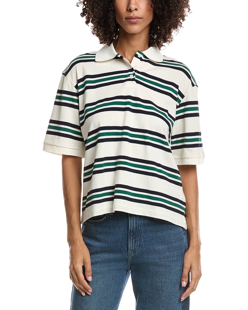 Lyra & Co Boxy Polo Shirt Women's White S
