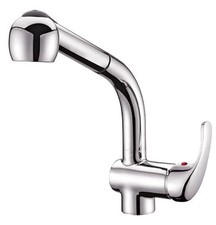 Grifo Monomando Fregadero extraible Nora caño alto cromo. 26cm(alto) 25cm(largo)