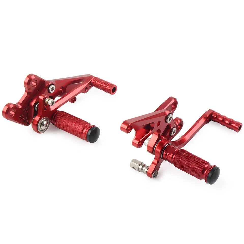 Juego de estriberas traseras rojas para motocicleta Kawasaki Ninja ZX14R 2006-2011 07 08 09 10 Foto 3 de 4