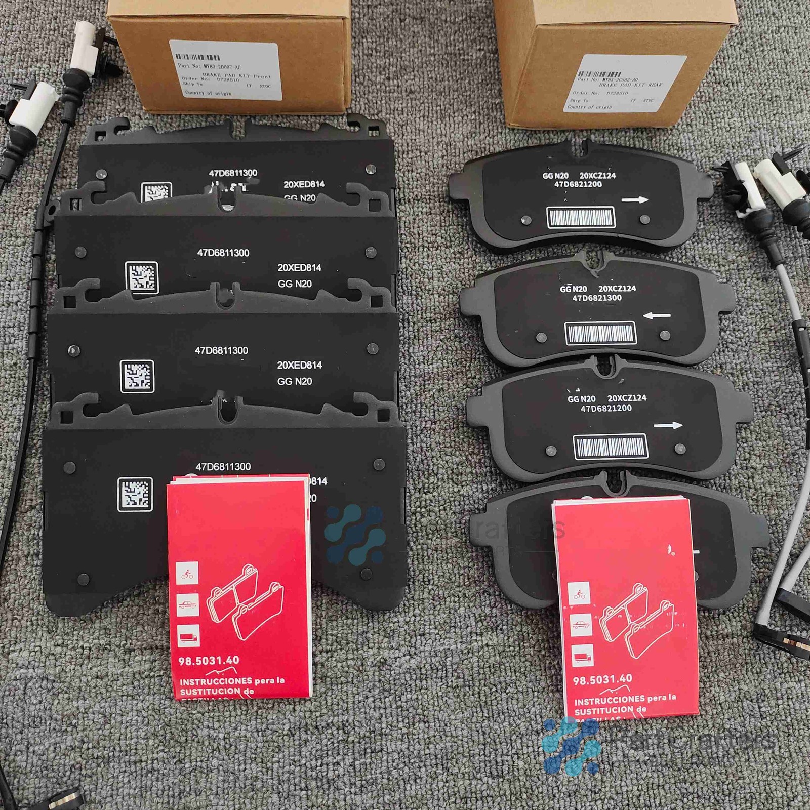 NEW  Front & Rear Brake Pad Kit For Aston Martin DBX, + FREE SENSOR