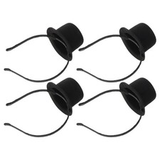 4 Pcs Mini Top Hat Headband 20s Headwear Accessory Costume Headpiece