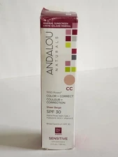 Andalou Naturals 1000 Roses Color + Correct Sunscreen 2 fl oz Sheer Beige SPF 30