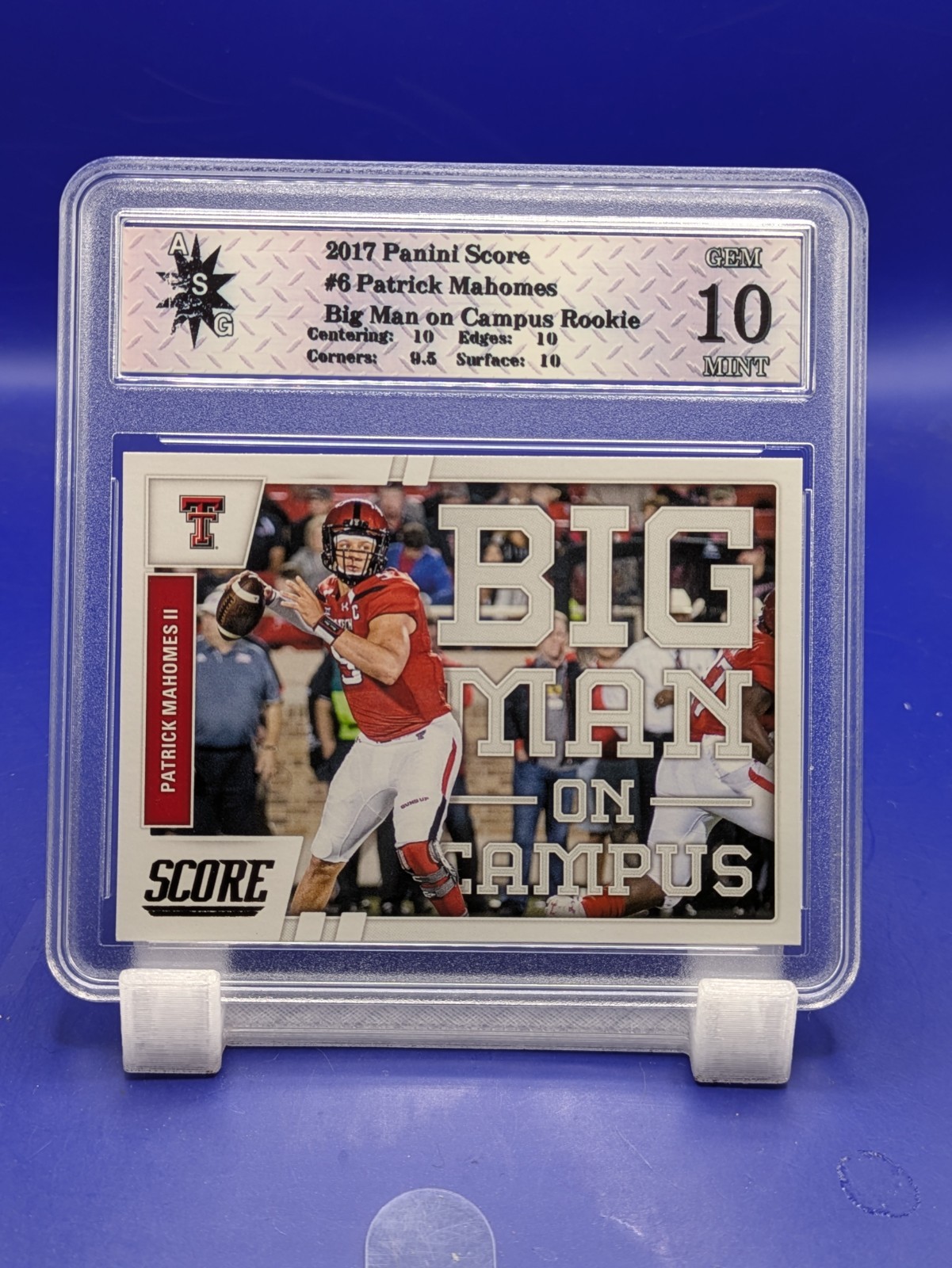 2017 Panini Score Patrick Mahomes RC Big Man on Campus KC Chiefs GEM 💎 MINT 10
