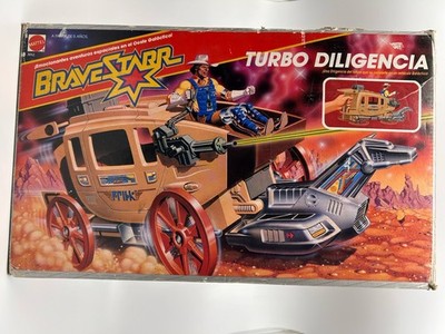 Mattel Bravestarr Stratocoach Turbo Diligencia MIB Unused Contents