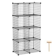 C&AHOME Wire Cube Storage, 8-Cube Organizer Metal C Grids Storage, Storage Bi...