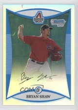 2008 Bowman Draft Prospects Chrome Refractor Bryan Shaw #BDPP44 hn3